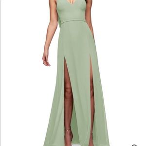 AZAZIE dusty sage dress